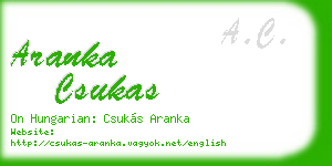 aranka csukas business card